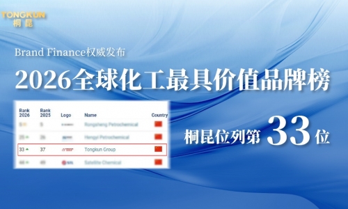 2026年全球化工最具价值品牌榜：桐昆跃升至第33位